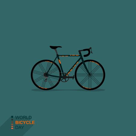 Vector Illustration of Racing Bike. good template for world Bicycle day, or other design about bike.のイラスト素材