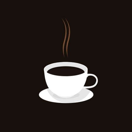 Coffee cup vector illustration. Perfect template for International Coffee Dayのイラスト素材