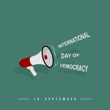Loud Megaphone vector illustration. Good template for International day of Democracy design.のイラスト素材