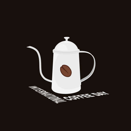 Coffee pot vector illustration. good template for coffee design.のイラスト素材