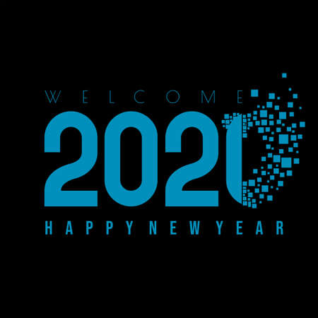 Happy New Year 2021 vector illustration with gone of 2020 and welcome 2021 concept design. Good...
