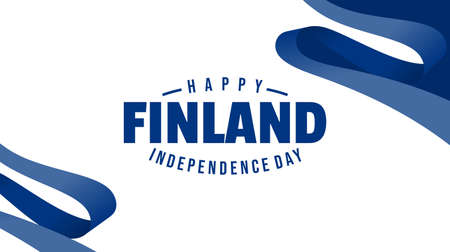 Finland Independence Day design with white and blue  vector illustration.のイラスト素材
