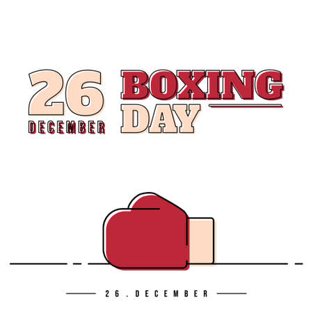 Boxing Day design with cartoon of boxing gloves vector illustration. good template for boxing design.のイラスト素材