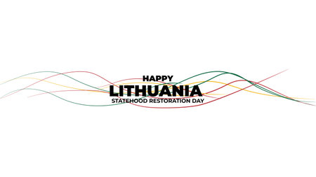 White design for Lithuania Statehood Day design.のイラスト素材