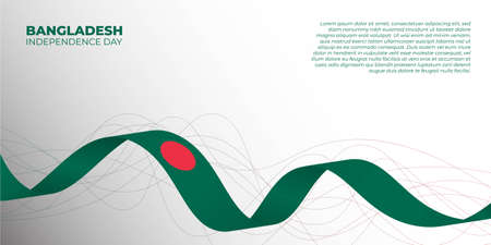 Bangladesh Independence day. waving bangladesh banner flag design. good template for bangladesh independence day design.のイラスト素材