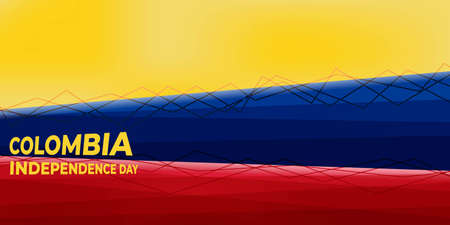 Colombia Independence Day background design. Abstract design for Colombia national day design.の写真素材