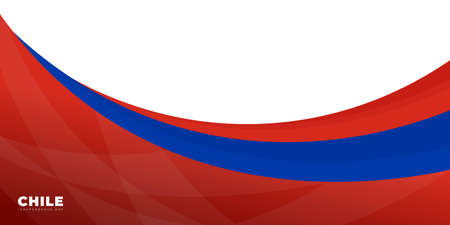 Red and blue abstract background design. good template for chile independence day or chile national day design.のイラスト素材