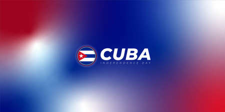 Red blue and white smoke background design. Cuba Independence day design. Good template for Cuba national day or Independence day design.の写真素材