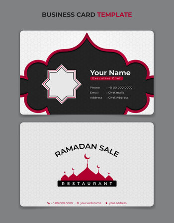 ID Card template design in Black and white with red line design. Green ID card template design. Also good template for other business card design.のイラスト素材