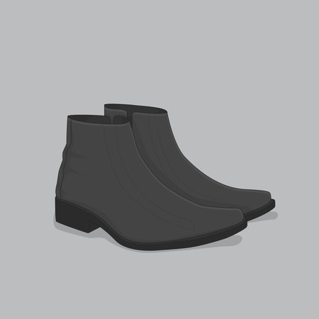 Leather shoes template in Cap toe boot concept design for advertisingのイラスト素材