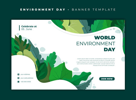 White green background design with Green leaves for go green or environment templateのイラスト素材