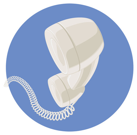 Handset of vintage telephone.のイラスト素材