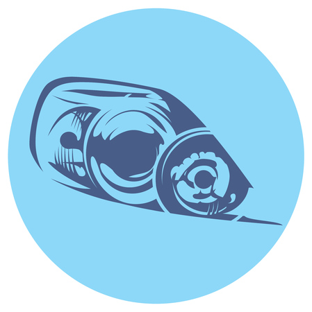 illustration of a car headlightのイラスト素材