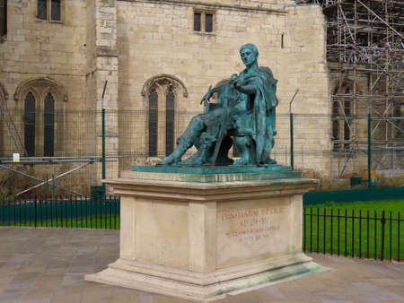 Roman Emperor Constantin the Great monument in York, England, UK - September 9, 2021のeditorial素材