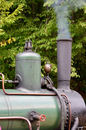 Historic mining locomotive Minieresbunn. Fond-de-Gras, Luxembourg - September 25, 2022のeditorial素材