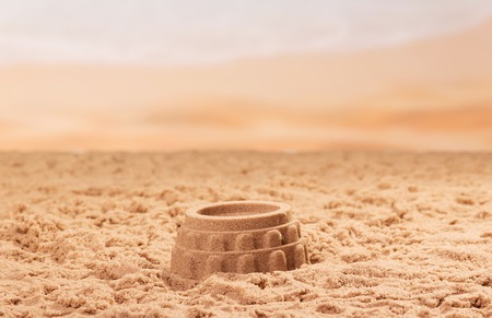 Colosseum from the sand close up at the seashore.の写真素材