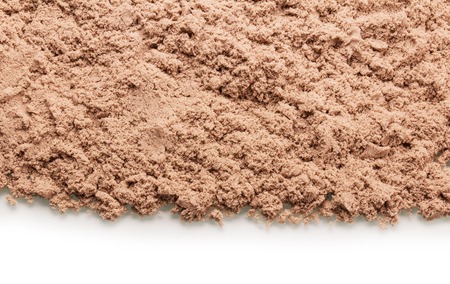 Sandy beach background. Detailed sand texture. Top viewの写真素材