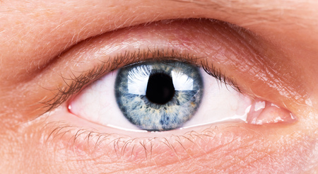 The human eye without makeup closeup. Background.の写真素材