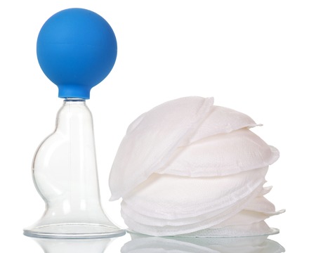 Manual breast and chest pads isolated on white background.の写真素材