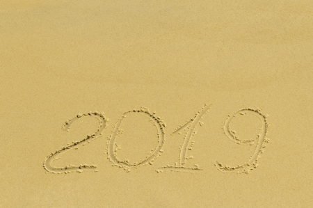 The inscription on the golden sand 2019の写真素材