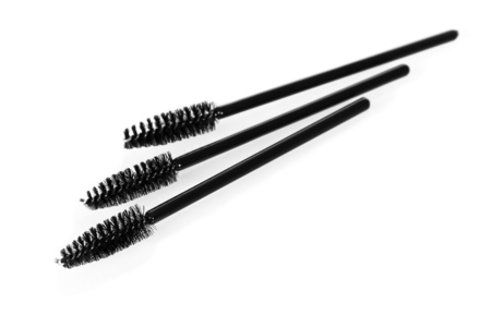 Cosmetic tassels for applying mascara on eyelashes isolated on white background.の写真素材