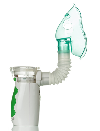 Ultrasonic mesh nebulizer isolated on white background.の写真素材