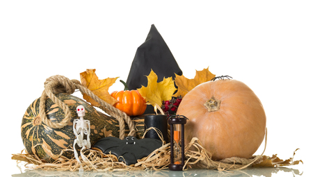 Happy halloween holiday composite isolated on whiteの写真素材