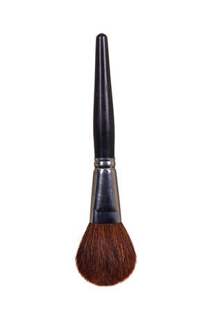 Make up brush powder blusher isolated on white backgroundの写真素材