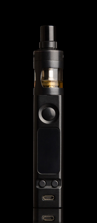 Electronic cigarette for vaping, isolated on black