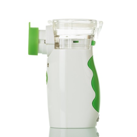 Ultrasonic mesh nebulizer, isolated on whiteの写真素材
