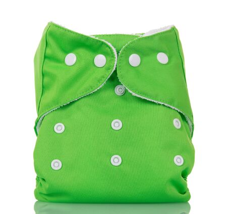Colorful modern eco-friendly diaper isolated on white background.の写真素材