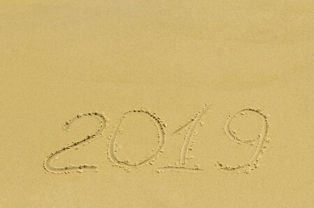The inscription on the golden sand 2019の写真素材