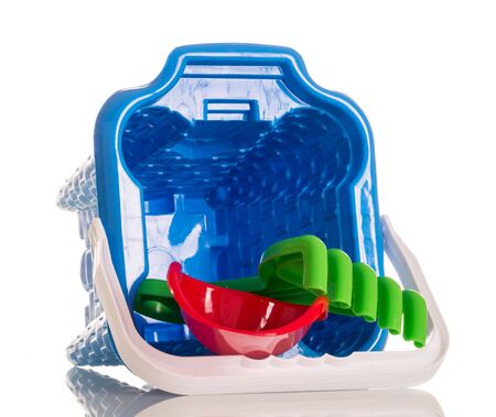 Toys for playing in the sandbox isolated on white background.の写真素材