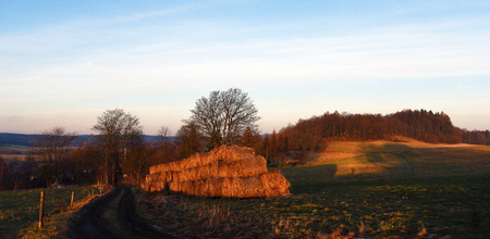 Sunrise in north of Bohemia in spring time