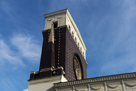 Church on Jiriho z Podebrad square in summer day