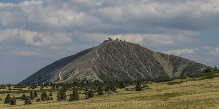 Krkonose bigest mountains in sunny summer dayの写真素材