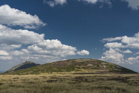 Krkonose bigest mountains in sunny summer day