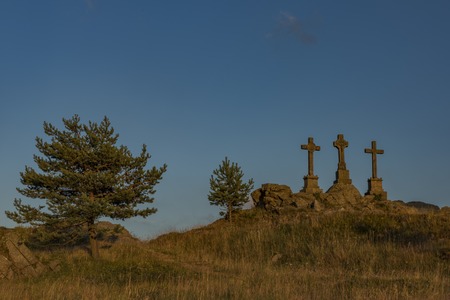 Slavkovsky les mountains in summer sunny nice evening near Krizky areaの写真素材