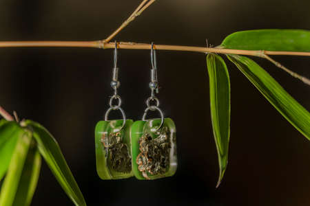 Handmade small color nice earring with nice background