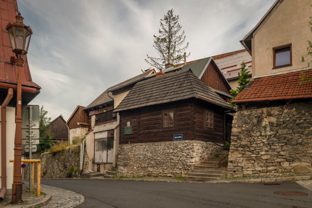 Cloudy morning in Stramberk old historic town in northern part of Moraviaのeditorial素材