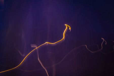 Orange yellow lines on violet background color texture