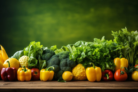 Fresh organic vegetables on kitchen board - perfect for healthy delicious meal prepの素材