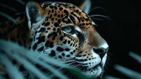 Intense Stare of a Jaguar A Portrait of Power, Beauty, and Wild Majesty in the Jungleの素材