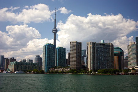 Beautiful Toronto skyline in summerのeditorial素材
