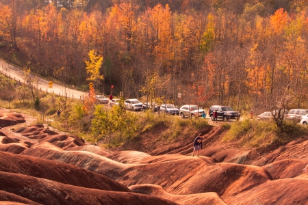 Scenic Badlands in Autumnの写真素材