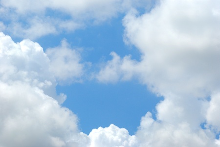 Beautiful cloud formation and a blue skyの写真素材