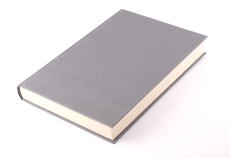 Gray book isolated on white. Diagonal composition.の写真素材