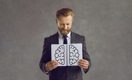 Happy successful smart creative business man, corporate worker, entrepreneur, human resources staff...