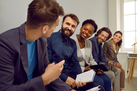 Business team meeting in the office, working together, making presentations, and having discussions....