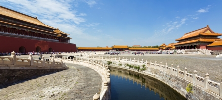 The beautiful view of the Forbidden City in Beijing, Chinaのeditorial素材